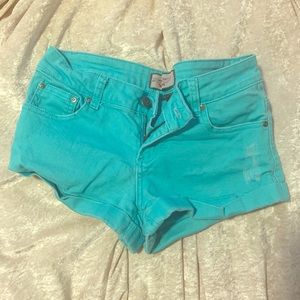3/$25 Teal Denim Shorts